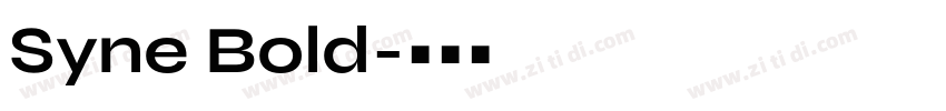 Syne Bold字体转换